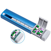 Daviky boite pilules semaine bleu gris, pratique et portable pour voyage