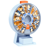 Distributeur de pilules Daviky mural bleu, rangement pratique et accessible.