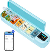 Davic y organi sateur de pilules intelligent avec alarme, design compact et pratique.