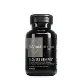 DAVINCI Labs Avantages télomères: bouteille de capsules soutenant le vieillissement sain.