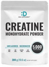 Deal Supplement poudre micronisée créatine, texture fine facilitant le mélange quotidien.