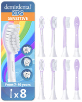 Tête demirdental pour enfants 7-10 en lilas, nettoyage ciblé.