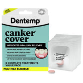 Dentemp Canker Cover patch sur ulcère buccal pour soulagement rapide.