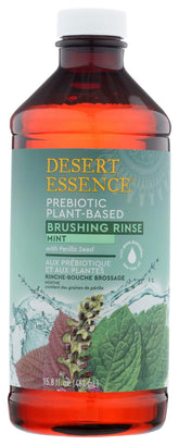 Desert Essence bouteille rinçage menthe pour haleine fraîche après brossage.