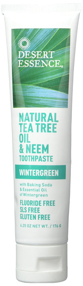 Dentifrice Desert Essence naturel avec huile d'arbre à thé et gaultherie odorante