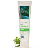 Dentifrice Desert Essence, flacon huile d’arbre à thé et fenouil, haleine fraîche.