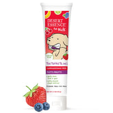 Dentifrice gel Desert Essence Tutti Frutti en flacon pratique pour les brossages jeunes.