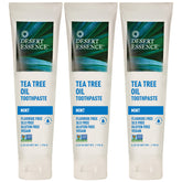 Desert Essence arbre à thé menthe pâte dentifrice, tube, fraîcheur durable.