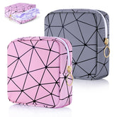 Desing Wish sac-rangement sanitaire rose et gris, discret et pratique pour protéger l’intimité.