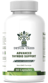 Detox Trees Thyroid Health Formula : Bouteille de capsules pour soutenir le métabolisme.