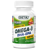 DEVA Oméga-3 DHA EPA - capsules d’algues véganes sans poisson