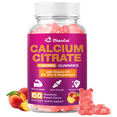 Gommes DIAOLAI Calcium Citrate, bouteille réutilisable soutient les os et les dents.