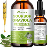 DIAOLAI Graviola: bouteille-drops, soutien immunitaire potentiel et antioxydants.