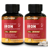 DIATMOON fer bisglycinate, boîtes 2-pack, pratique pour soutenir l'énergie au quotidien