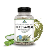 Digest-A-Meal : bouteille et étiquette visibles, aperçu clair du produit et de ses usages.