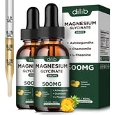 dilib glycinate gouttes ananas bouteille montre l'emballage et absorption rapide