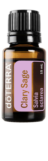doTERRA Sauge Sclarée: bouteille 15 ml, arôme boisé favorisant la détente.