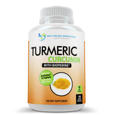 Curcuma DOCTOR RECOMMENDED SUPPLEMENTS — bouteille de 180 gélules, absorption améliorée grâce au BioPerine.