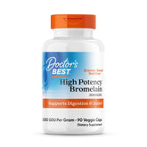 Doctor's Best Bromélaïne en bouteille soutient potentiellement la digestion.