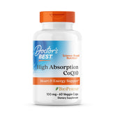 Doctor's Best CoQ10 haute absorption en bouteille, soutien potentiel énergie.
