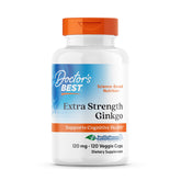 Doctor's Best Ginkgo : bouteille montrant l'extrait standardisé, soutien potentiel à la mémoire