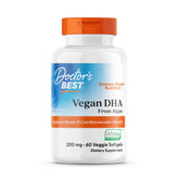 Doctor's Best DHA végétal d'algues — bouteille élégante soutient la concentration possible.