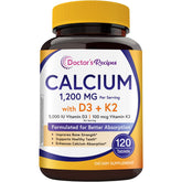 Tablette Doctor's Recipes Calcium 1200mg, soutien potentiel des os et des dents.