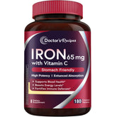 Doctor's Recipes Fer65 vitamine C – bouteille montrant l emballage et l efficacité potentielle.