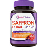 Doctor's Recipes Safran Extrait 88-5mg en capsule: soutien potentiel d'humeur et d'énergie.