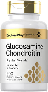 Doctor's Way glucosamine-chondroitine-msm-turmeric: bouteille prête à l'emploi pour une routine potentielle.