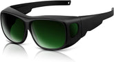 Lunettes Doinart starburst noir protégeant les yeux pendant les thérapies lumineuses.