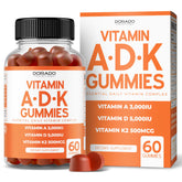 Gommes ADK de Dorado Nutrition, bouteille ouverte, prise pratique.