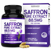 Flacon Dorado Nutrition avec capsules de safran, usage quotidien facile.