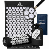 DoSensePro tapis acupression dos-nuque noir, soulagement potentiel après une journée chargée.