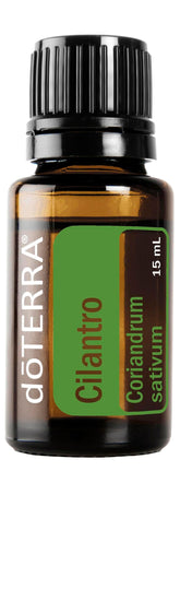 DoTERRA huile coriandre en bouteille, arôme frais idéal pour cuisiner