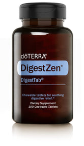 DigestZen DigestTab doTERRA, bouteille pratique, soutien digestif occasionnel et prise facile.