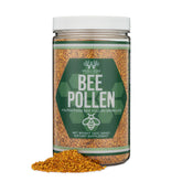 Double Wood Bee Pollen dans une bouteille, source naturelle de protéines.