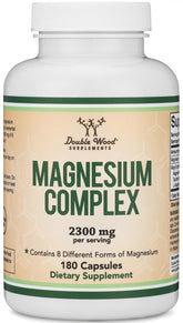 MAG-8 de Double Wood : bouteille montrant la posologie et les capsules.