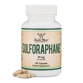Flacon Double Wood Sulforaphane, prêt pour votre routine bien-être quotidienne.