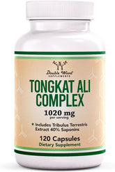 Bouteille Double Wood Tongkat Ali prête pour une prise quotidienne et pratique.