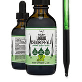 Gouttes de chlorophylle Double Wood menthe-eau : intégration facile dans l'eau matinale.