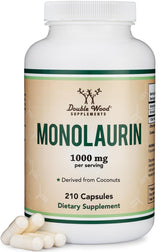 Double Wood Monolaurin, bouteille 1000 mg, soutien immunitaire potentiel au quotidien.