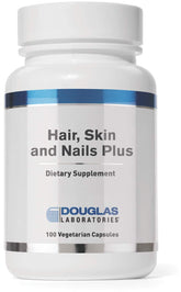 Douglas Laboratories Hair, Skin & Nail Plus: bouteille montrant la formulation soutenant cheveux forts et peau éclatante.