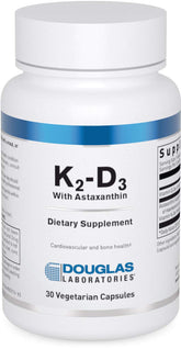 Douglas Laboratories K2-D3 Astaxanthine, bouteille, soutien osseux potentiel