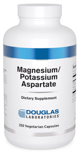 Douglas Laboratories magnésium-potassium-aspartate, bouteille 250 capsules, soutien potentiel au métabolisme cardiaque.