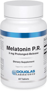 Douglas Laboratories Mélatonine, libération prolongée dans la bouteille, favorise un sommeil plus calme.
