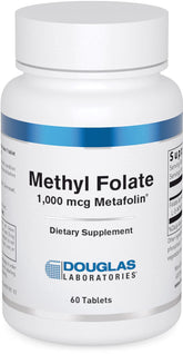 Douglas Laboratories Methyl Folate, bouteille, soutien potentiel au métabolisme de l'homocystéine.