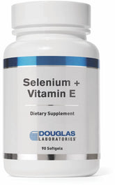 Douglas Laboratories Sélénium et Vitamine E, bouteille de gélules molles, soutien nutritionnel quotidien