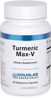 Douglas Laboratories Turmeric Max-V, bouteille de gélules pour le soutien des articulations.