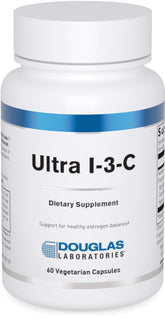 Douglas Laboratories Ultra I-3-C sur bouteille avant ouverture, soutien potentiel à l'équilibre hormonal
